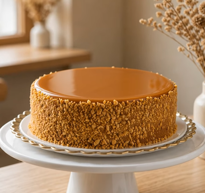Caramel crunch cake