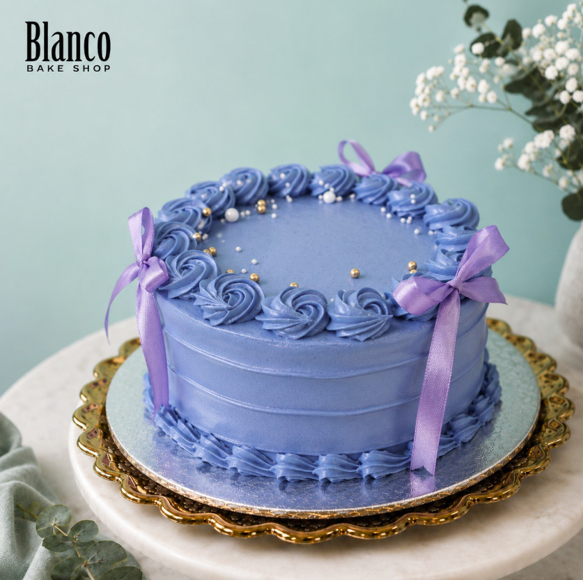 Lavender rosette celebration cake